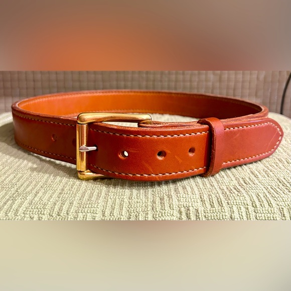 Hand crafted and hand stitched bridle leather lined belt
